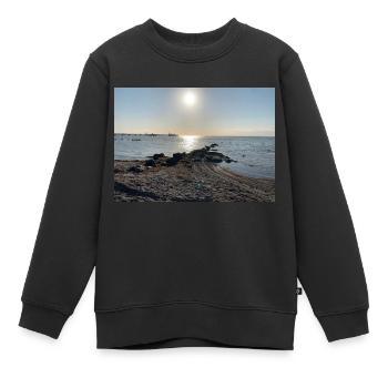 Mer Baltique avec soleil - Sweat Premium enfant bio - noir - Devant - AI Model Kid Female (0cm)
