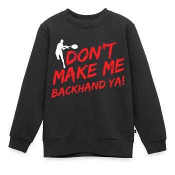 Tennisplatz Spruch Für Tennis - Kinder Premium Organic Sweatshirt - Schwarz - Vorne - AI Model Kid Female (0cm)