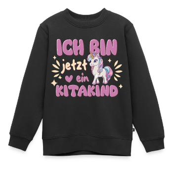 Je suis maintenant une licorne enfant de garderie 2025 Kita Start - Sweat Premium enfant bio - noir - Devant - AI Model Kid Female (0cm)