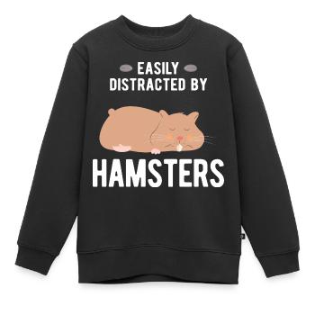 Nagetier Hamster - Kinder Premium Organic Sweatshirt - Schwarz - Vorne - AI Model Kid Female (0cm)