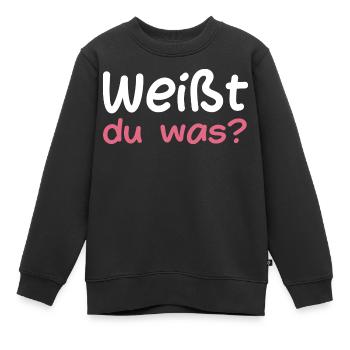 Weißt du was Bruder Nachwuchs - Kinder Premium Organic Sweatshirt - Schwarz - Vorne - AI Model Kid Female (0cm)