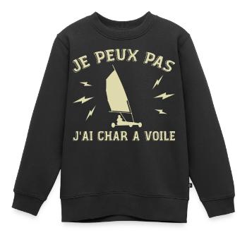 Ich kann nicht Ich habe Sandsegeln Geschenk Sport Humor - Kinder Premium Organic Sweatshirt - Schwarz - Vorne - AI Model Kid Female (0cm)