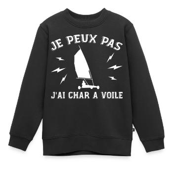 Ich kann nicht Ich habe Sandsegeln Geschenk Sport Humor - Kinder Premium Organic Sweatshirt - Schwarz - Vorne - AI Model Kid Female (0cm)