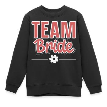 Team Braut - Kinder Premium Organic Sweatshirt - Schwarz - Vorne - AI Model Kid Female (0cm)