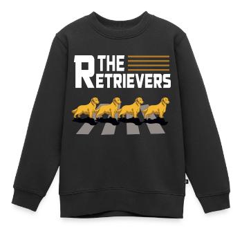 Beste Hunde Papa Golden Retriver - Kinder Premium Organic Sweatshirt - Schwarz - Vorne - AI Model Kid Female (0cm)