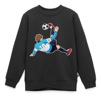 Argentinan National Soccer Team I Football - Kinder Premium Organic Sweatshirt - Schwarz - Vorne - AI Model Kid Female (0cm)