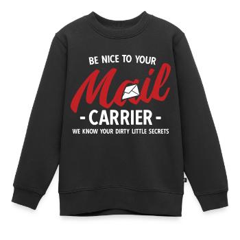 Briefträger Und Paket-Zusteller Für Postboten - Kinder Premium Organic Sweatshirt - Schwarz - Vorne - AI Model Kid Female (0cm)