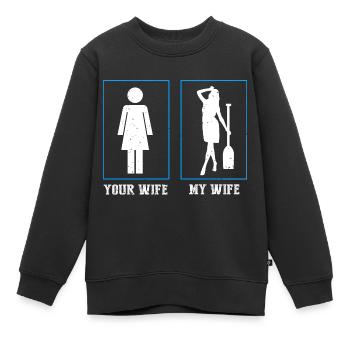 Entraîneur de bateau-dragon et bateau-dragon - Sweat Premium enfant bio - noir - Devant - AI Model Kid Female (0cm)