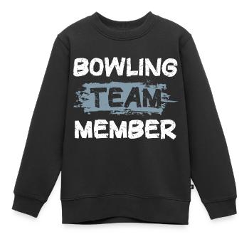 Bowling Team - Kids Premium Organic Sweatshirt - black - Front - AI Model Kid Female (0cm)