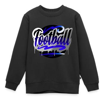 Football - Kinder Premium Organic Sweatshirt - Schwarz - Vorne - AI Model Kid Female (0cm)