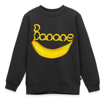 Banane Bananen Obst Frucht Früchte - Kinder Premium Organic Sweatshirt - Schwarz - Vorne - AI Model Kid Female (0cm)