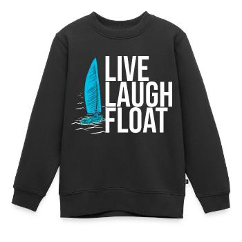 Segelboot Kapitän Spruch Zum Segeln - Kinder Premium Organic Sweatshirt - Schwarz - Vorne - AI Model Kid Female (0cm)