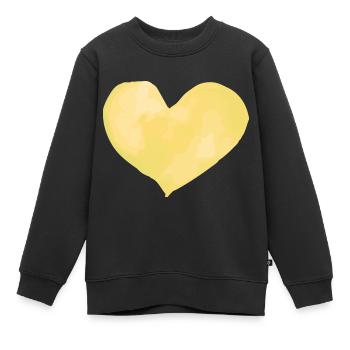 Cœur Amour Dans L’amour - Sweat Premium enfant bio - noir - Devant - AI Model Kid Female (0cm)