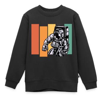 Astronaut Raumfahrt - Kinder Premium Organic Sweatshirt - Schwarz - Vorne - AI Model Kid Female (0cm)