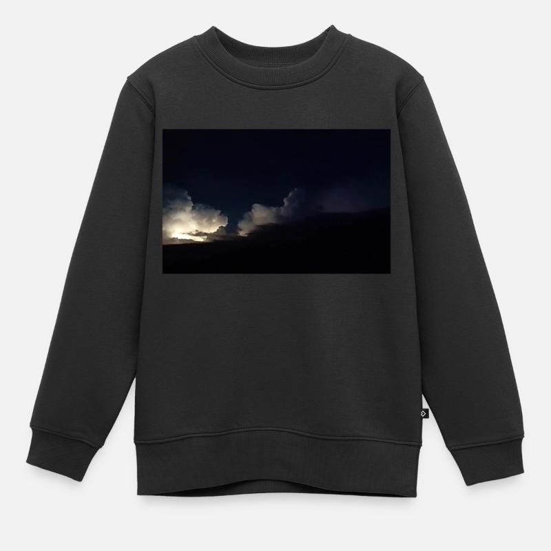 Thunderstorms at night - Kids Premium Organic Sweatshirt - black