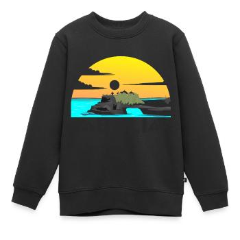 Bali - Sweat Premium enfant bio - noir - Devant - AI Model Kid Female (0cm)