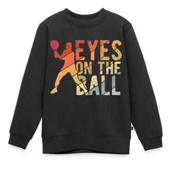 Tennisplatz Spruch Für Tennis - Kinder Premium Organic Sweatshirt - Schwarz - Vorne - AI Model Kid Female (0cm)