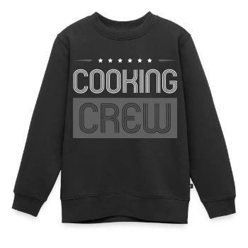 Équipe de cuisson - Sweat Premium enfant bio - noir - Devant - AI Model Kid Female (0cm)