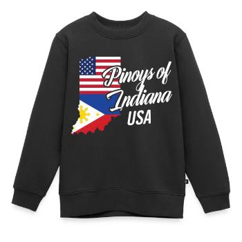 Philippins par Indiana Design pour Proud Fil-Ams - Sweat Premium enfant bio - noir - Devant - AI Model Kid Female (0cm)