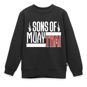 Muay Thai - Kinder Premium Organic Sweatshirt - Schwarz - Vorne - AI Model Kid Female (0cm)
