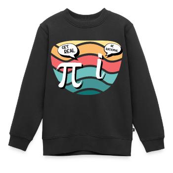 Humour mathématique Pi vs. nombre imaginaire - Sweat Premium enfant bio - noir - Devant - AI Model Kid Female (0cm)