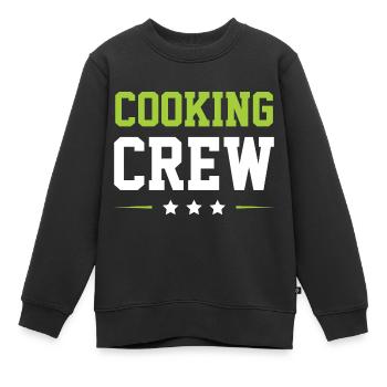 Équipe de cuisson - Sweat Premium enfant bio - noir - Devant - AI Model Kid Female (0cm)