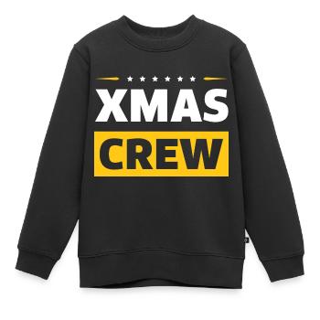 Xmas Crew - Kinder Premium Organic Sweatshirt - Schwarz - Vorne - AI Model Kid Female (0cm)