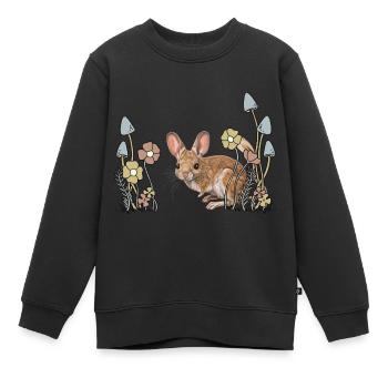 rongeurs, animaux, souris, habitants de la forêt, rongeur, enfant, nature - Sweat Premium enfant bio - noir - Devant - AI Model Kid Female (0cm)