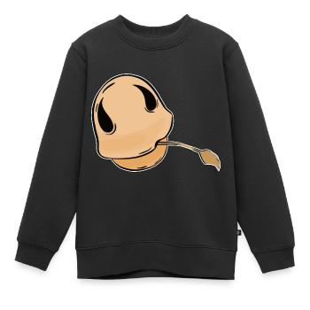 minimaliste poney cheval chevaux poulain bouche - Sweat Premium enfant bio - noir - Devant - AI Model Kid Female (0cm)