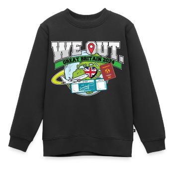 We Out Trip To Great Britain Travel Matching - Kinder Premium Organic Sweatshirt - Schwarz - Vorne - AI Model Kid Female (0cm)