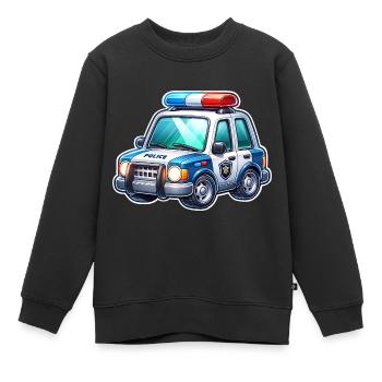 Police - Sweat Premium enfant bio - noir - Devant - AI Model Kid Female (0cm)