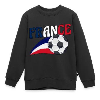 Franzosen Französisch Frankreich - Kinder Premium Organic Sweatshirt - Schwarz - Vorne - AI Model Kid Female (0cm)