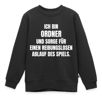 Ich bin Ordner. - Kinder Premium Organic Sweatshirt - Schwarz - Vorne - AI Model Kid Female (0cm)