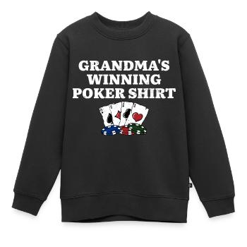 Grandma's Winning Poker Shirt Gambler Nana - Kinder Premium Organic Sweatshirt - Schwarz - Vorne - AI Model Kid Female (0cm)