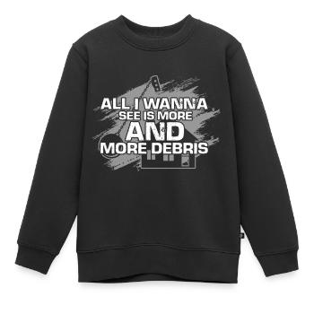 Hausabriss und Renovierungs Design - Kinder Premium Organic Sweatshirt - Schwarz - Vorne - AI Model Kid Female (0cm)