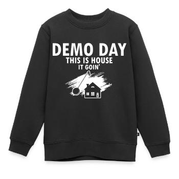 Démolition et rénovation de maisons - Sweat Premium enfant bio - noir - Devant - AI Model Kid Female (0cm)