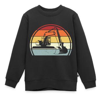 Bagger - Kinder Premium Organic Sweatshirt - Schwarz - Vorne - AI Model Kid Female (0cm)