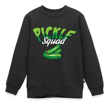 Pickle Emotional Support Supportive Friend - Kids Premium Organic Sweatshirt - black - Front - AI Model Kid Female (0cm)