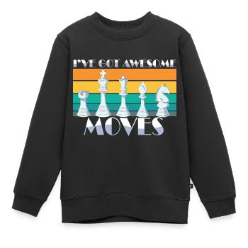 I've Got Some Awesome Moves Chess Player Gift - Kinder Premium Organic Sweatshirt - Schwarz - Vorne - AI Model Kid Female (0cm)