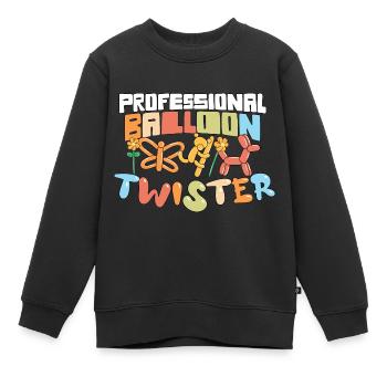 Professional Balloon Animal Twister Circus - Kinder Premium Organic Sweatshirt - Schwarz - Vorne - AI Model Kid Female (0cm)