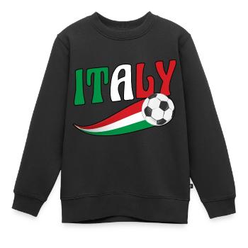 Italie Italien Italien Italie - Sweat Premium enfant bio - noir - Devant - AI Model Kid Female (0cm)