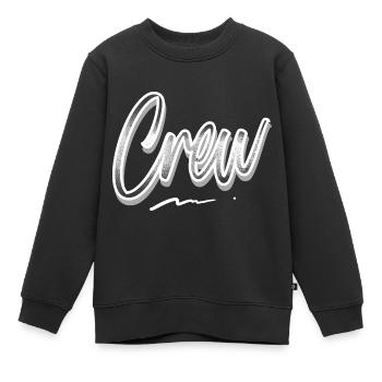 Crew - Kinder Premium Organic Sweatshirt - Schwarz - Vorne - AI Model Kid Female (0cm)