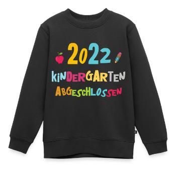 2022 Kindergarten Abgeschlossen Einschulung Kinder - Kinder Premium Organic Sweatshirt - Schwarz - Vorne - AI Model Kid Female (0cm)