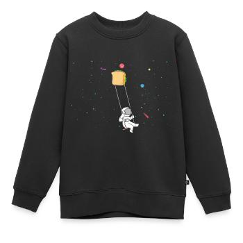 Astronaut Sandwich Liebe Astronomie Sandwich - Kinder Premium Organic Sweatshirt - Schwarz - Vorne - AI Model Kid Female (0cm)