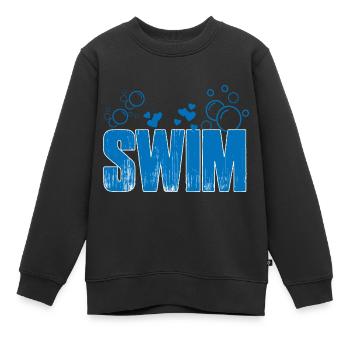 Nager - Sweat Premium enfant bio - noir - Devant - AI Model Kid Female (0cm)