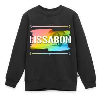 Lissabon - Kinder Premium Organic Sweatshirt - Schwarz - Vorne - AI Model Kid Female (0cm)