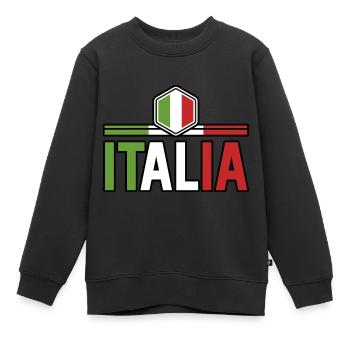 Italie Italien Italien Italie - Sweat Premium enfant bio - noir - Devant - AI Model Kid Female (0cm)