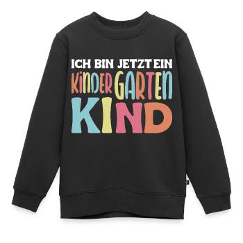 ich bin jetzt ein Kindergartenkind Kindergarten - Kinder Premium Organic Sweatshirt - Schwarz - Vorne - AI Model Kid Female (0cm)