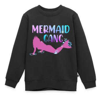 Gang de sirènes - Sweat Premium enfant bio - noir - Devant - AI Model Kid Female (0cm)
