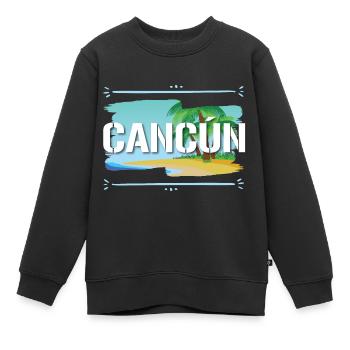 Cancun - Kinder Premium Organic Sweatshirt - Schwarz - Vorne - AI Model Kid Female (0cm)